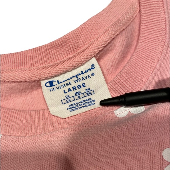 Champion Pink & White Flower Print Crewneck - Picture 5 of 5